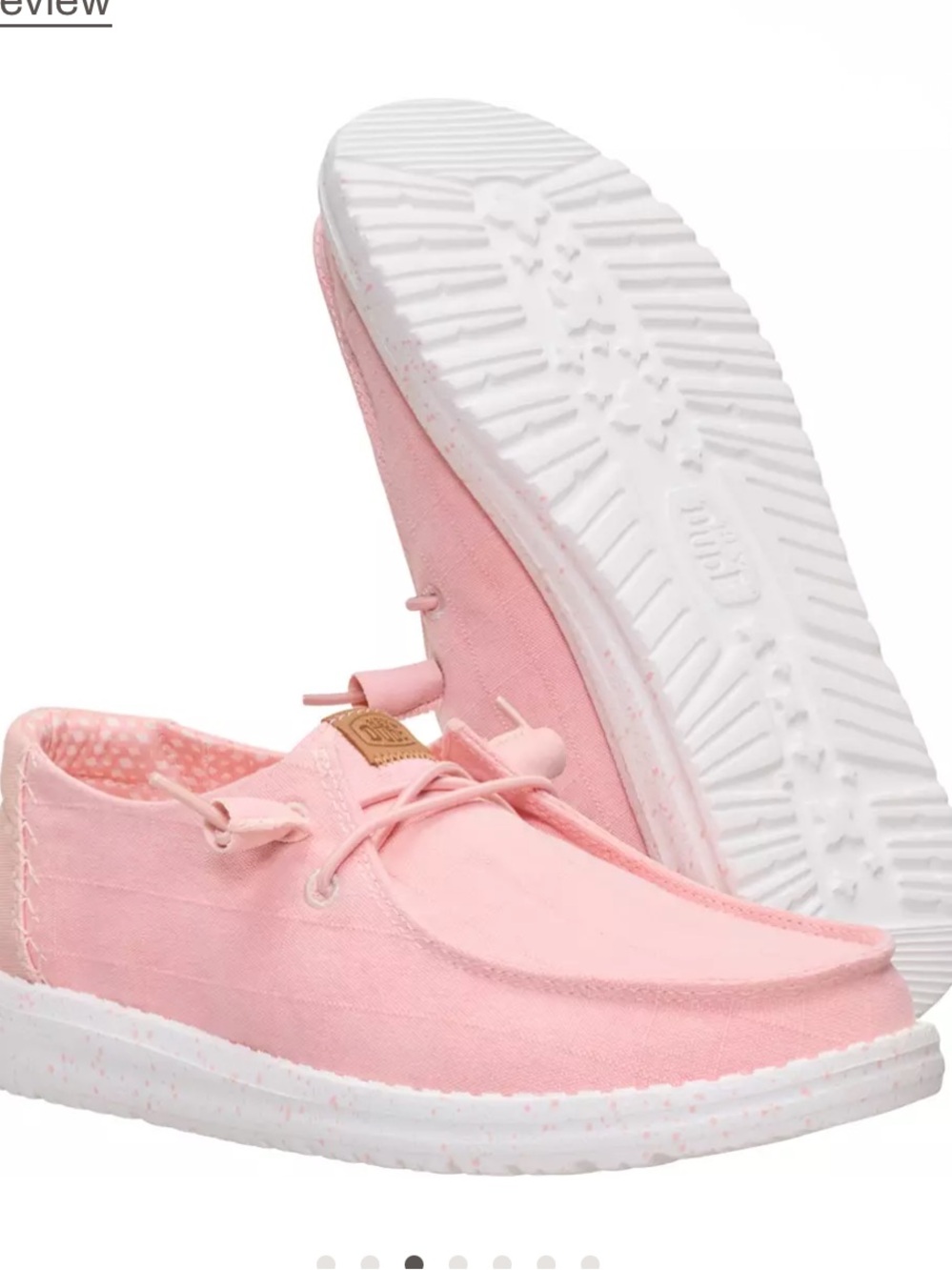 Hey dude Women’s Casual Pink Canvas Slip-On Boat Shoes! 6